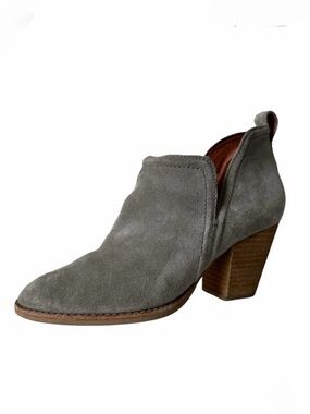 Jeffrey Campbell Rosalee Western Ankle Boot Taupe Suede Women's Size 6.5